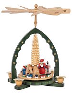 Glässer Santa Tree Single Tiered<br>Candle Pyramid